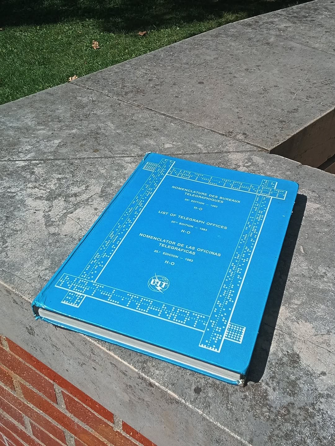 Random and discarded in a park.
There was this book, too.