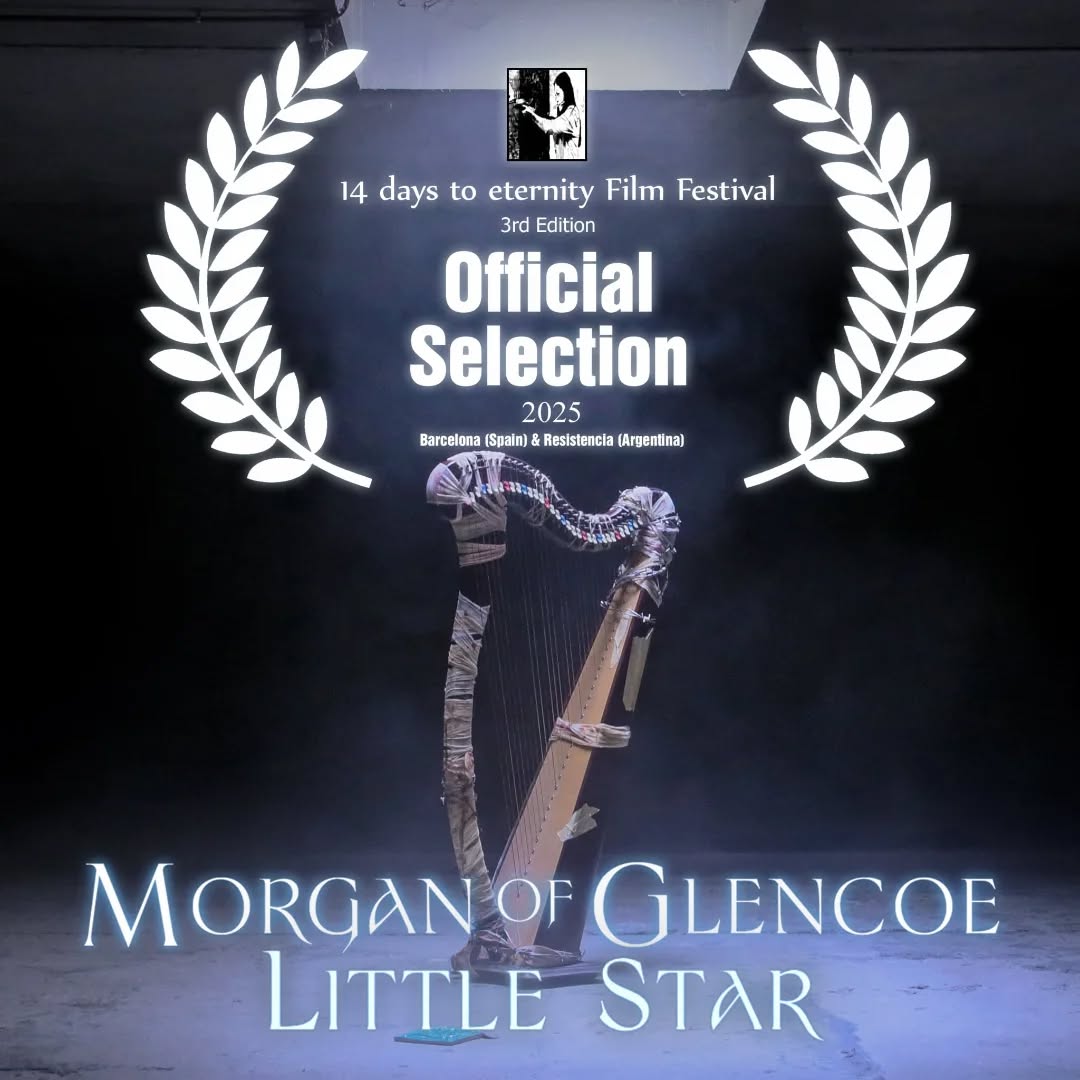 Le clip de LITTLE STAR réalisé pour Morgan of Glencoe, en sélection à 14 Days To Eternity Film Festival, stay tuned.
@morganofglencoe
@europafilmfestival
Le clip : http://www.youtube.com/watch?v=h1qdifo1ceo
L'album Étoiles Sauvages : https://www.morganofglencoe.com/produit/etoilessauvages/
@fabienlegeron @morganofglencoe @bansheexuan.mua_visualart @philemon.jdr @ludivinefrnr @drumtopia22
#musicianlife #musiqueceltique #breizh #selection #celticmusic #celticharp #celticrock #breton #harpe #courtmetrage #shortfilm #festival #barcelona #14daystoeternity #europafilmfestival #morganofglencoe #celticharp #harpe #harp #celt #musicvideo