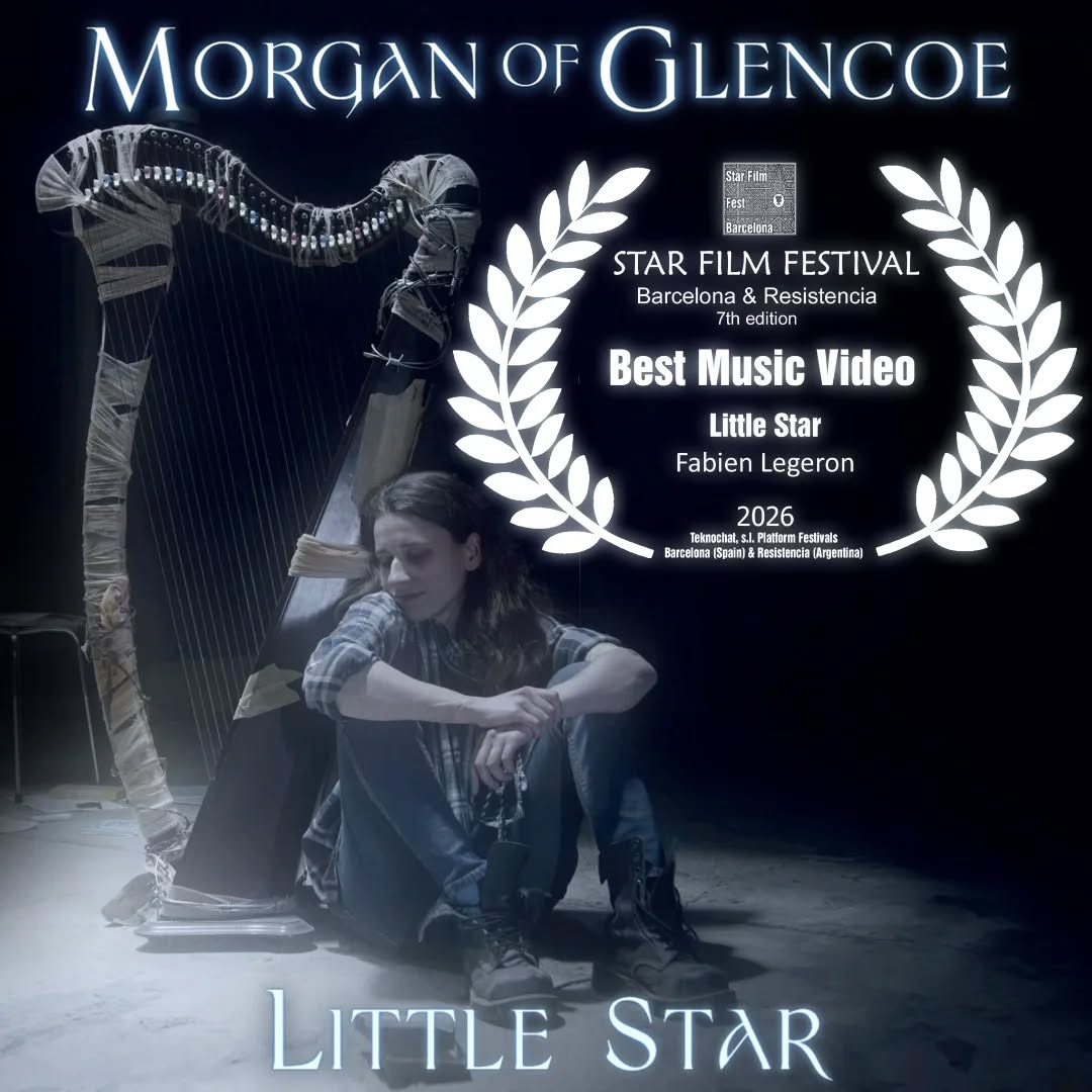 Le clip de LITTLE STAR réalisé pour Morgan of Glencoe, Best Music Video, au Star Filme Festival, pourquoi pas ohlala oui merci bien.
@morganofglencoe
Le clip : http://www.youtube.com/watch?v=h1qdifo1ceo
L'album Étoiles Sauvages : https://www.morganofglencoe.com/produit/etoilessauvages/
@fabienlegeron @morganofglencoe @bansheexuan.mua_visualart @philemon.jdr @ludivinefrnr @drumtopia22 @europafilmfestival
#musicvideo #breizh #awardwinners #festival