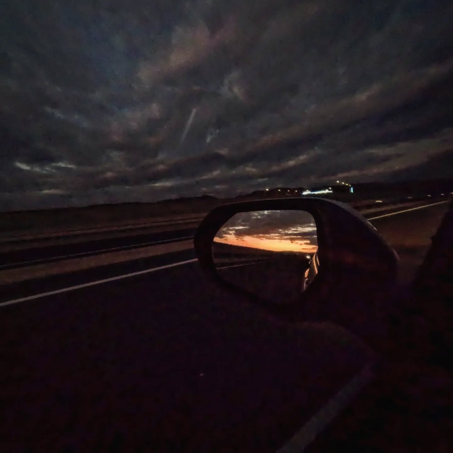 The light already in the rearview mirror